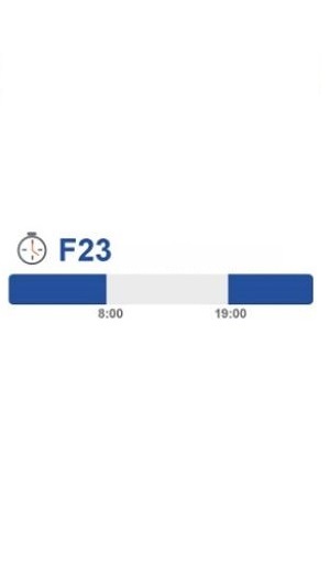 Immagine che indica la fascia F1 dalle 19:00 alle 8:00